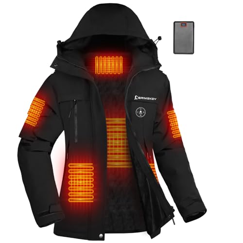 Brimekey Giacca Sci Donna Riscaldata con Cappuccio,...