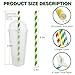 KTOJOY 100 Pack, Extra Wide Boba Paper Straws for Smoothie & Milkshake, 10 mm Wide Biodegradable Straws for umbo Drinks - Shower, Wedding Party Supplies Decorations