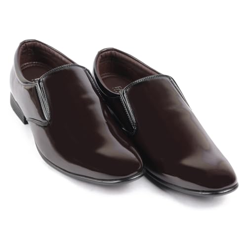 Image of FAUSTO Men Leather Formal Pull-On Shoes