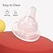 YOHKOH Baby Bottle Nipples for Wide Neck Bottles, 100% Natural Feel Silicone Nipples, BPA-Free (3m+, M, 4 Counts)