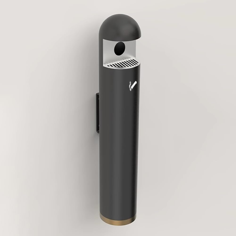 Colonne Cendrière Murale pour Zones Fumeurs, Collecteur De Mégots en Acier Inoxydable, Collecteur De Mégots Commercial, Cendrier Cylindrique Compact, Gain De Place,B
