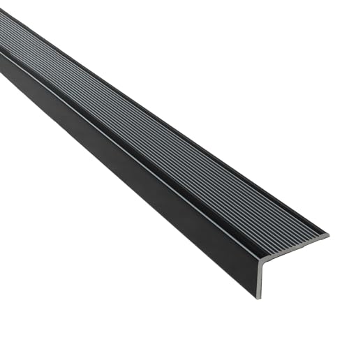 Nez de marche en aluminium noir 3050mm pour la protection durable des escaliers