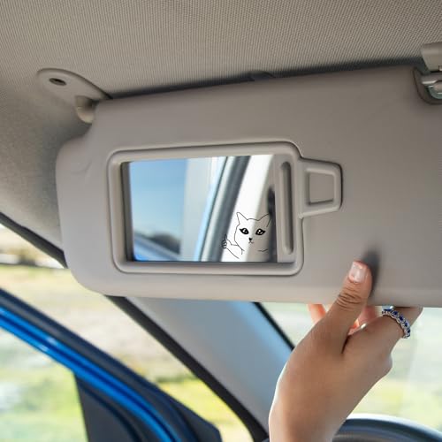 Image of Car Mirror Decals, Cute Kitty Cat Vinyl Stickers, Peeking Design for Rearview Mirror, Car Accessories for Women, Small Stickers for Laptops and Water Bottles (Cat 4)