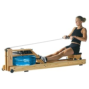 WaterRower Ash Rowing Machine with S4 Monitor | USA Made Water Rower | Original Handcrafted Erg Machine for Home Use & Gym