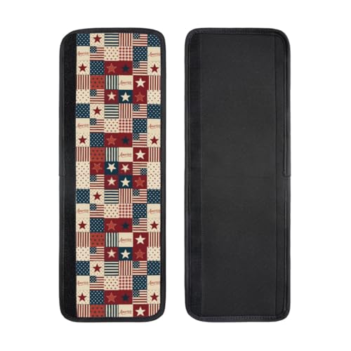 Image of 4th of July Plaids Refrigerator Door Handle Covers Set of 2, Neoprene Fridge Door Handle Covers Protector for Fridge Dishwasher Appliance Home Decorations Indoor Kitchen