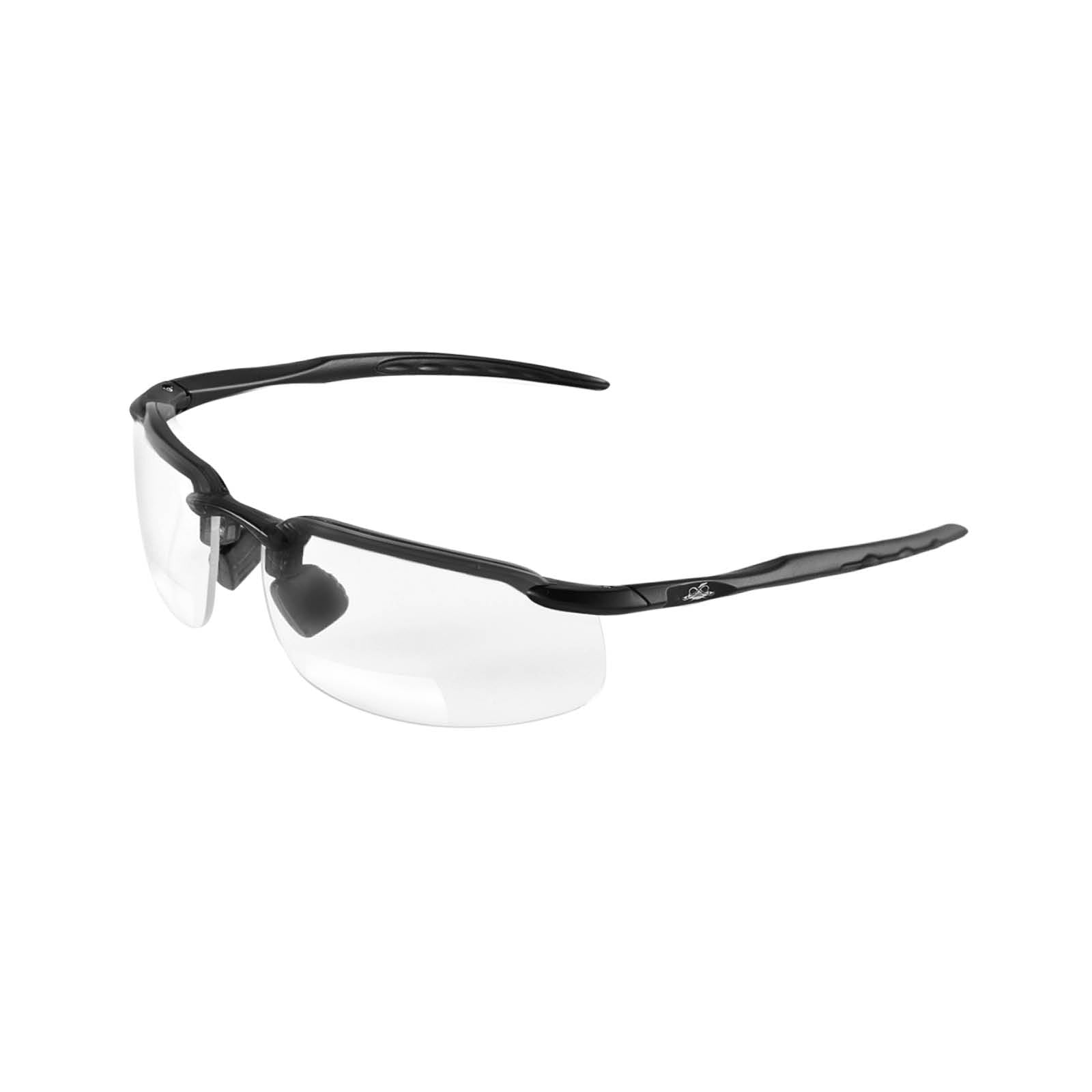 Bullhead Safety Eyewear BH106120 Swordfish Paire de lunettes de lecture Monture noir mat Verres transparents Dioptrie 2.0
