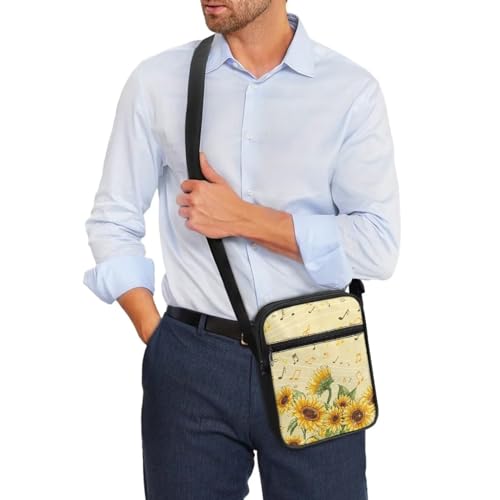 TODIYADDU Messenger Bag for Women Men Mini Shoulder Bag with Adjustable Straps Trendy Crossbody Sling Bag for Cell Phone Keys3