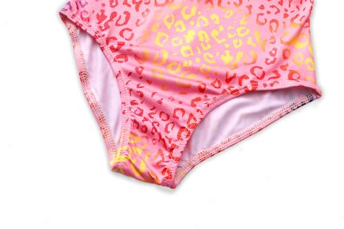Image of iLover Girls Sparkle One Piece Swimsuits Crossback Swimwear Beach Bathing Suit with Adjustable Strap 4-10 Years