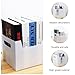 Lurrose 2pcs White Desktop Book Storage Boxes 29x20x25cm Thickened Frosted Plastic Dual-Handle Organizers for Office and Student Book Holders