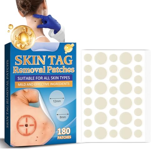 180PCS Microneedle Skin Tag Patches Gentle Microneedle Patches for Face and Body Water-Resistant Breathable Adhesive Pads with Plant-Based Formula for Home Travel and Daily Use1 Pack