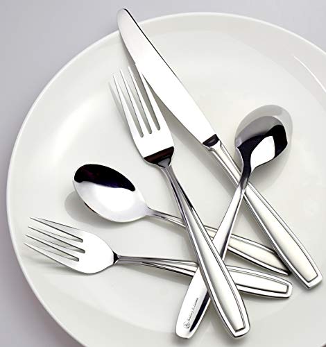 Radley & Stowe 120-Piece Silverware Set, Service For 24, Durable Stainless Steel Flatware, Dishwasher Safe Cutlery With Matte Finish Handle #TOP4