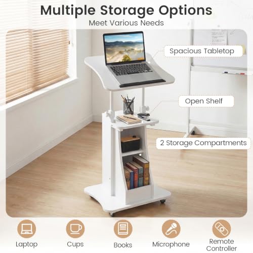 Bureau debout réglable FANTASK table mobile inclinable 50x40cm - 6