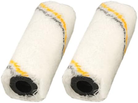 Aexit 5 Pcs Painting Supplies & Wall Treatments 4″ x 1.1″ Plastic Core White Fabric Paint Roller Paint Rollers Cover Tool