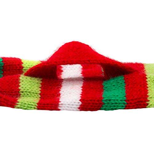 Bufanda de Navidad para perro rayas rojo-blanco-verde miniatura 5