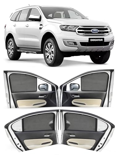 Image of Autofact Car Sunshades for Ford Endeavour (2016 to 2022), UV Protection, Useful Car Accessories, Custom fit Sun Shades for Side Windows, Set of 6