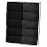 メンズ ビジネスソックス 10足セット 抗菌防臭 24-28cm 黒 靴下