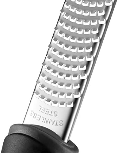 Premium Kitchen Grater and Zester Set - Fine and Coarse Zest - Razor Sharp 18/8 Stainless Steel Blades with Antibacterial Protective Hand Guard Covers - Ergonomic TPR Handles - Dishwasher Safe