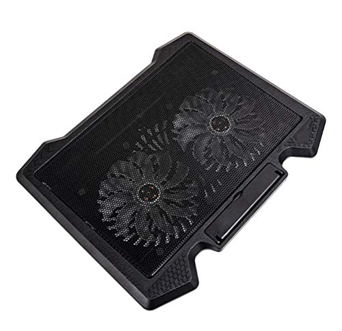 Laptop Cooling Pad FMOPQ Laptop Cooler 2 USB y Dos Ventiladores de refrigeración LED Laptop Cooling Pad Notebook Stand para 12-17 Pulgadas para...