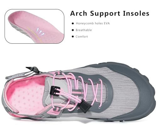 Eagsouni Womens Mens Water Shoes Quick Dry Sport Aqua Shoes Barefoot Non-Slip Outdoor Hiking Sandals with Wide Toe Box & Arch Support4