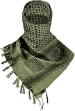 PREMIUM GREEN MILITARY SHEMAGH & DESERT KEFFIYEH - Authentic Elmhurst shemagh crafted by Elmhurst Supply Co, measuring 43"x43" for versatile wear as an arab scarf, military scarf, or tactical desert scarf KEFFIYEH PALESTINE AUTHENTIC GREEN DESIGN - P...