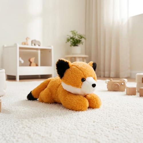 Image of Mirada Floppy Fox Soft Toy - Brown Plush Stuffed Animal for Kids, Boys & Girls - Birthday Gift - 21cm