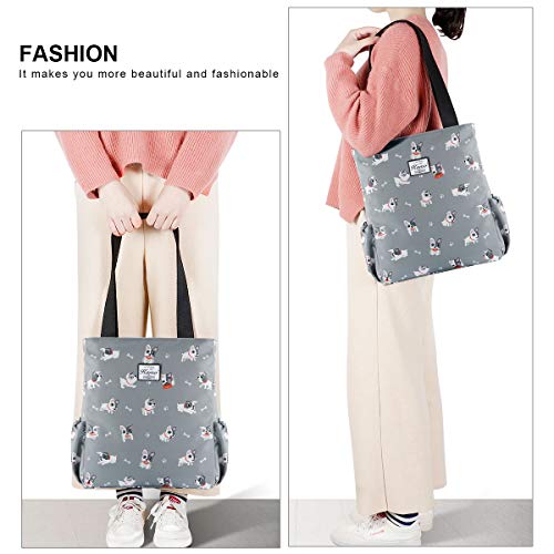 Image of KAMO Floral Tote Bag - Waterproof Lightweight Handbags Travel Shoulder Bag for Hiking Yoga Gym Swimming Travel Beach