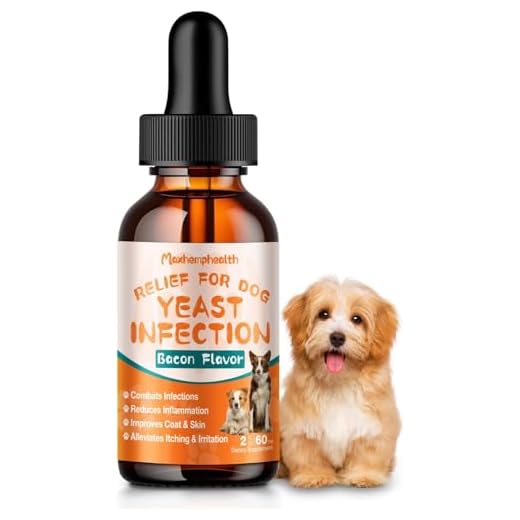 Yeast Infection Treatment for Dogs - Natural Yeast Relief for Dogs - Anti-Yeast Drops for Itchy Ears, Paws & Skin Allergy Relief, Herbal Supplement for Dog, 2 FL OZ Bacon Flavor