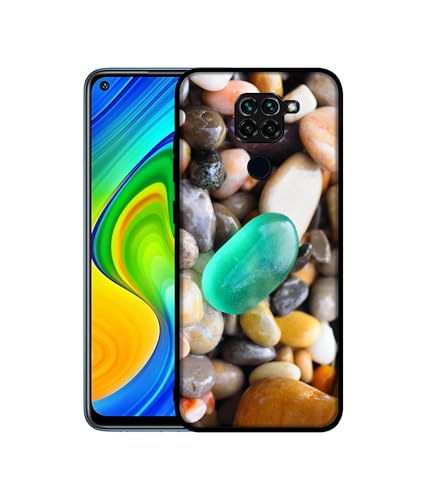 Image of Sea Stones Design Premium 2D Printed Metal Back Case Cover for Mi Redmi Note 9 4G
