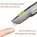 Metal-Handle Utility Knife, Finger Friendly Ceramic Blade, Auto Retracts for Safety, Heavy Metal Handle, Comfortable Grip, Stores Extra Blade, Ambidextrous, Easy Blade Change