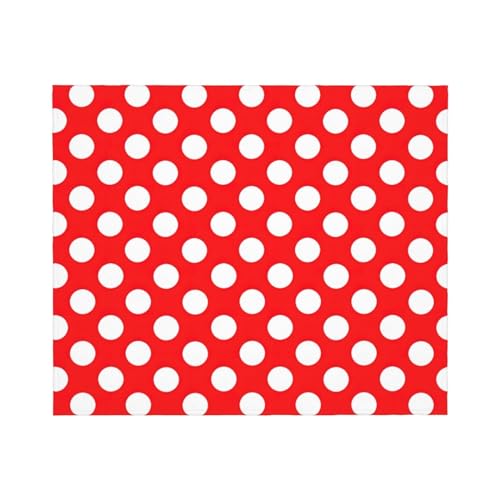 Couverture flanelle pois mignons 152x127 cm légère