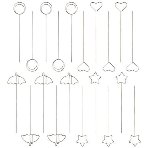 XUKZIMA Porte Photo, 20 Pièces Clips Mémo en Métal, Porte Photo Pince, Tige Porte Photo, Support pour Notes Papier, Décoration de Mariage, Fête, Photo (12...