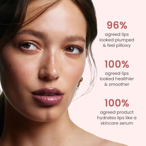 Image of FeiCuiYun 2Pcs Lip Tinted Glowy Balm Hydrating Tinted Lip Serum Lip Gloss, Ultra-Hydrating Natural Vegan Lip Balm, Sheer-Tinted Shine & Hydration, Soothes & Softens Dry Lips Skincare 05+06