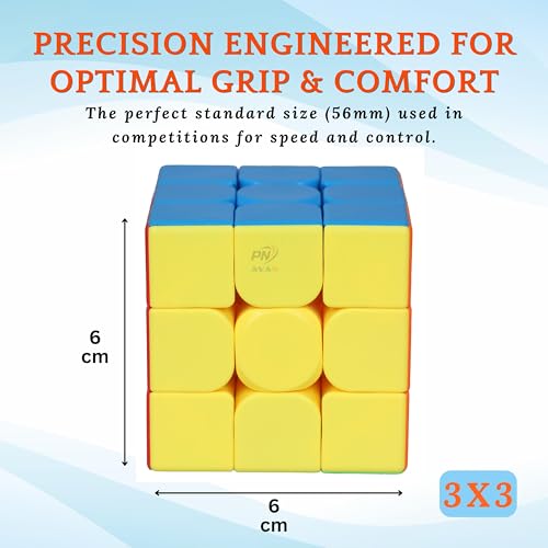 Image of MoYu Meilong Professional Speed Cube, Stickerless Magic Puzzle Cube with Instructions (Size 3x3x3)