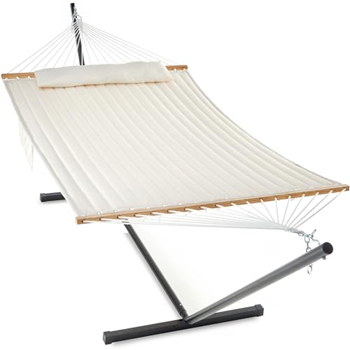 Image of GAFETE 2 Person Hammock with Stand for Outside, Heavy Duty Steel Stand