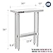 DuraSteel 30x12 Narrow Stainless Steel Table - NSF Small Food Prep Worktable - Counter Height Metal Side Station with Under Shelf - For Laundry Room, Kitchen, Outdoor Grill, Small Spaces