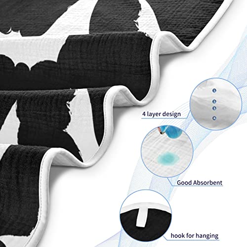 Image of Bat Baby Bath Towel, Cute Ultra Soft Absorbent Hooded Baby Towel Newborn, Infant & Toddler, 30 x 30 Inch