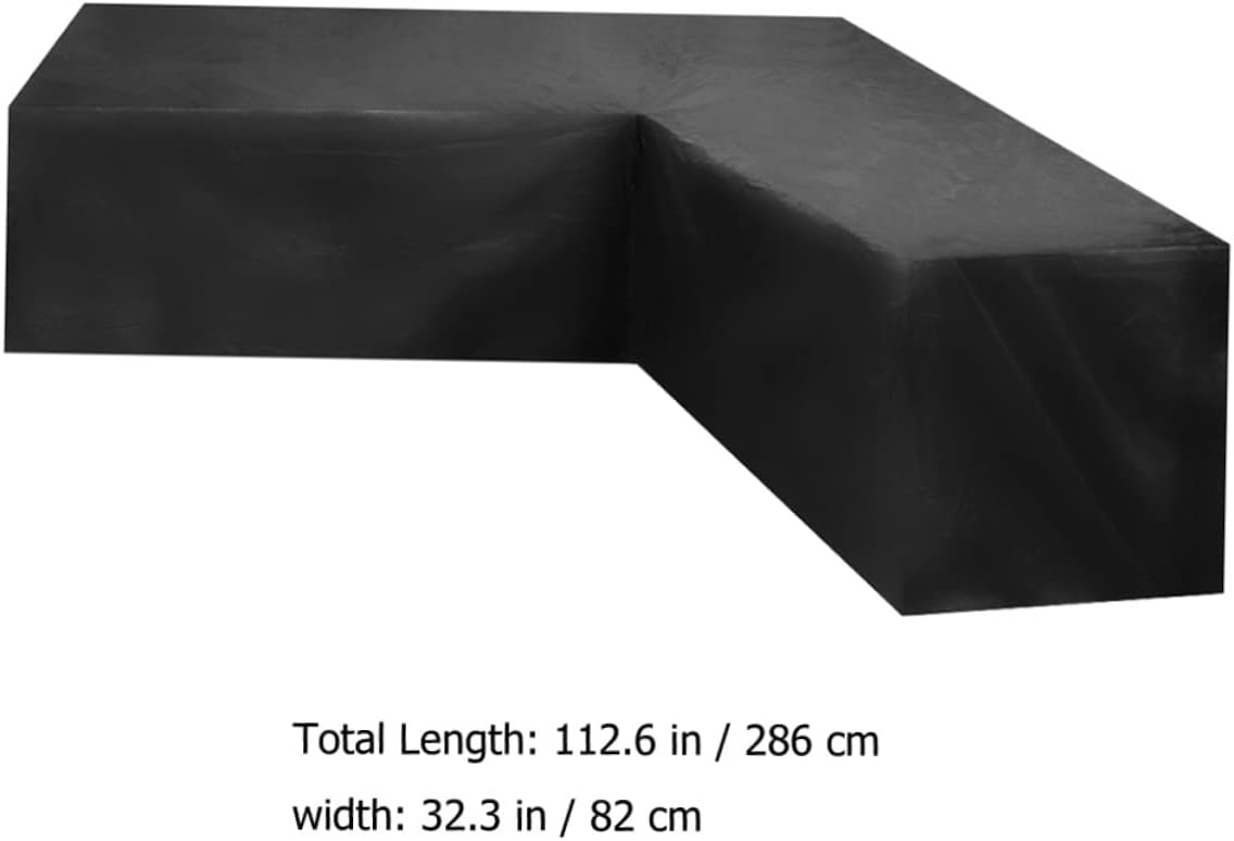 Outdoor Shaped Sofa Cover Corner Sectional Couch Protector for Patio Furniture Durable Oxford Wind Resistant Drawstring Design