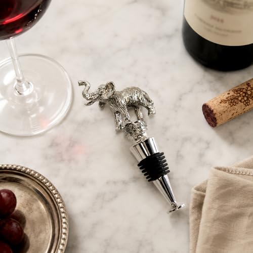 Image of Wine Reusable Wine Beverage Bottle Stoppers Elephant Shape Wine Accessories and Gifts by Homestia