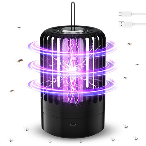 Lampara Antimosquitos Electrico Mata Mosquitos Electrico 4200V UV Matamosquitos IPX4 Impermeable para Interior y Exterior Antimosquitos Electrico