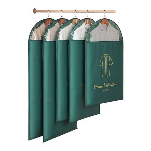 Garment Bags 2 Pcs Clothing Dust Cover, Hanging Dust Bag, Home Wardrobe Suit Coat Cover, Transparent Down Jacket Hanging Bag Clothing dust Cover (Size : 58 * 110cm)