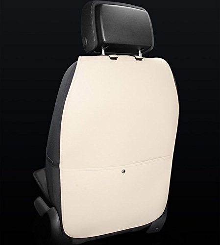 Zz Lighting Car Kick Mats Seat Back Protectors Kick And Stain Protection For Children Or Adult With Pocket Universal Size(2 Pack,Beige) #TOP2