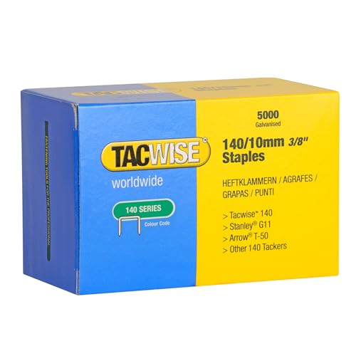 Tacwise 0342 Type 140/10mm Heavy Duty Galvanised Staples, Pack of 5000