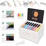 Piano Calendar 2025, 8 Adjustable Sound Effects Music Lyrics Mini Bluetooth Piano Included 52 Music Scores in 27 Cards for fans Family and Friends