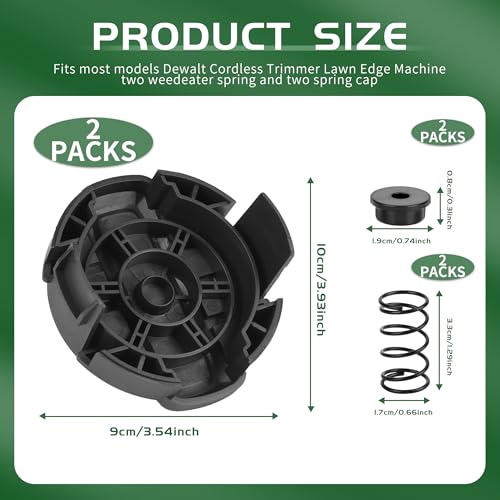 NBPLUS 2 Pack DWO1DT995 Weed Trimmer Head Cap Compatible with Dewalt Weed Trimmer Head Cap Cover, String Trimmer Head Replacement Accessories Parts - Thumbnail 2