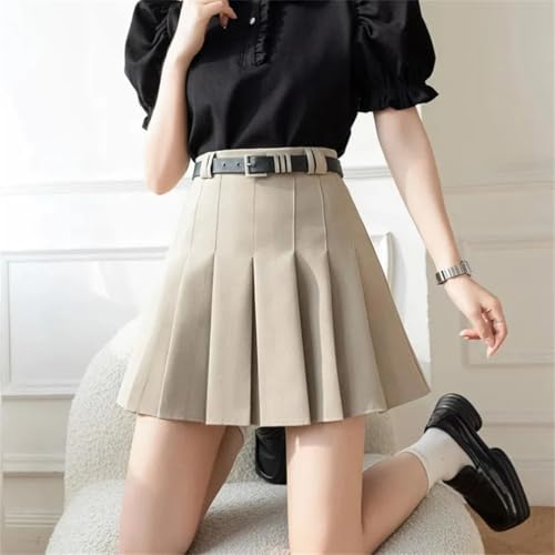 Women High Waist A-Line Pleated Mini Skirt Korean Style Suit Short Skirts3