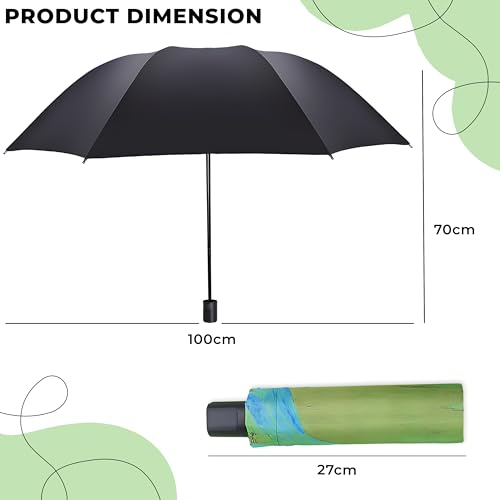Image of Kraptick Printed Travel Umbrella for Rain, UV, Wind Proof, Water-Proof Umbrella for Men /Women /Boys /Girls /Kids (UMBR-02)