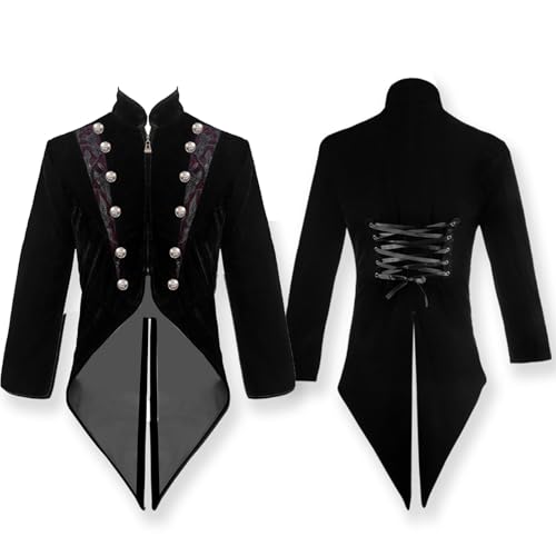 Veste Homme Médiéval Victorien : Coupe Longue de Haute Qualité