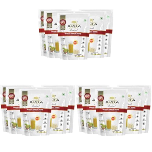 Image of Arka All Natural 5 Pk Herbal Energy Drink Health & Nutritional Caffeine & Preservative Free Instant Powdered Mix - 215 gm Each (Pack of 3)