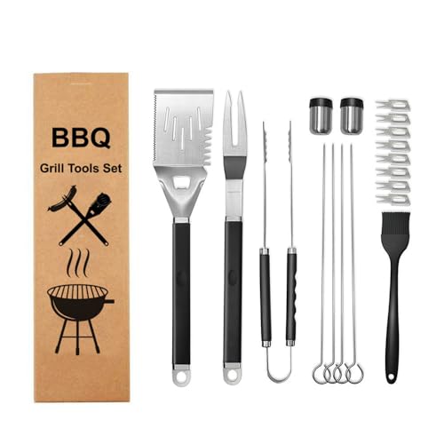 Set de Herramientas para Parrilla 18 Piezas Acero Inoxidable miniatura 1