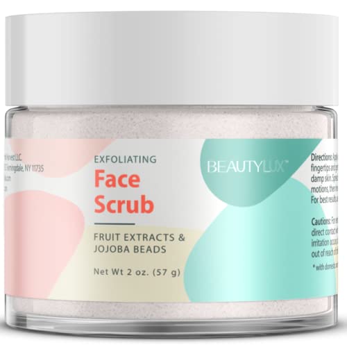 Exfoliating Face Scrub With Fruit Extracts and Jojoba Beads 2 oz. (57g) by BeautyLux